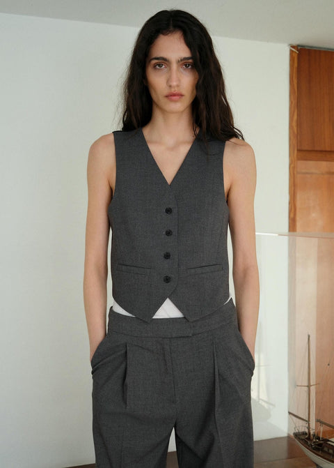 Mango vest avola in grey