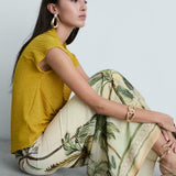 Mango skirt palmera in raw-unbleached