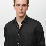 Mango shirt parrot in black