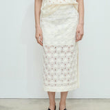 Mango skirt daisy in raw-unbleached