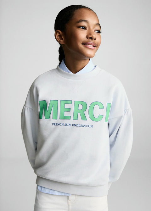 Mango sweatshirt merci in celestial