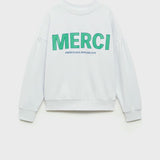 Mango sweatshirt merci in celestial