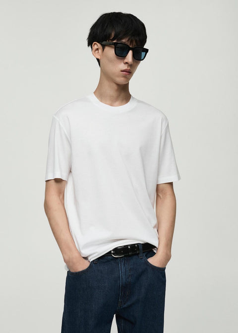 Mango t-shirt bellow in white