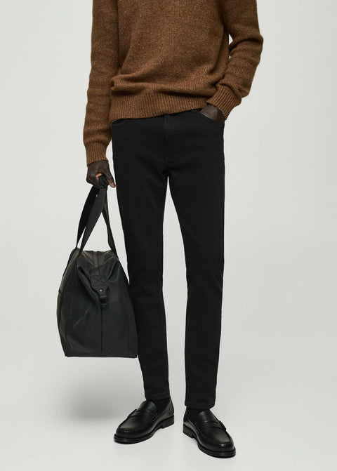 Mango jeans jude in black denim