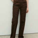Mango jeans zebra in chocolate