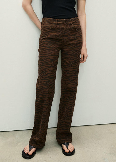 Mango jeans zebra in chocolate