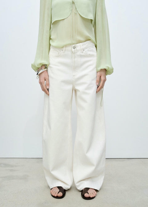 Mango jeans camilla in off white