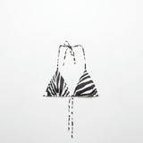 Mango bikini top mar in black