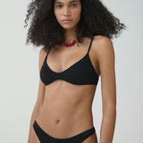 Mango bikini pantie solene in black