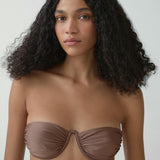 Mango bikini top mermaid in taupe