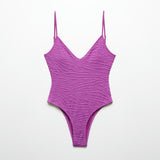 Mango swimsuit samos in purple brown