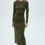 Mango dress basila in khaki
