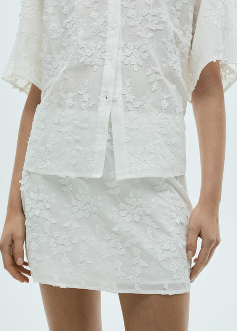 Mango skirt whitney in white