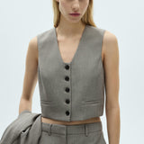 Mango vest bowery2 in grey