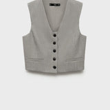 Mango vest bowery2 in grey