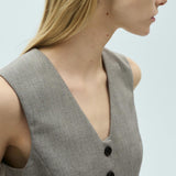 Mango vest bowery2 in grey