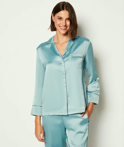 Etam balda - chemise ml in blue green