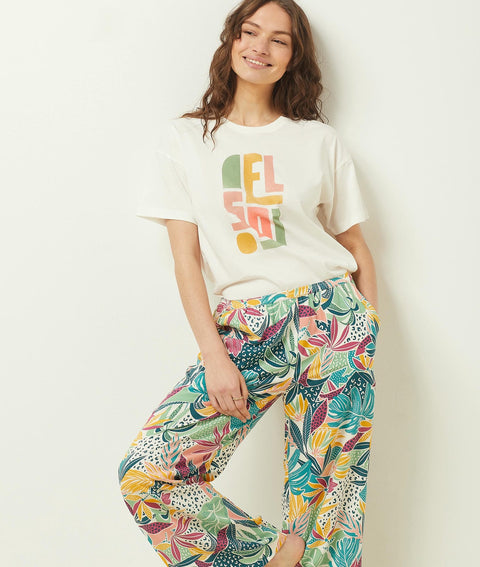 Etam brooke - t-shirt mc in ecru