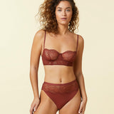 Etam flexi lace - sc balconnet in brique roux