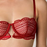 Etam rosace - N9 balconnet in red