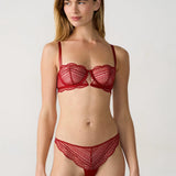 Etam rosace - N9 balconnet in red