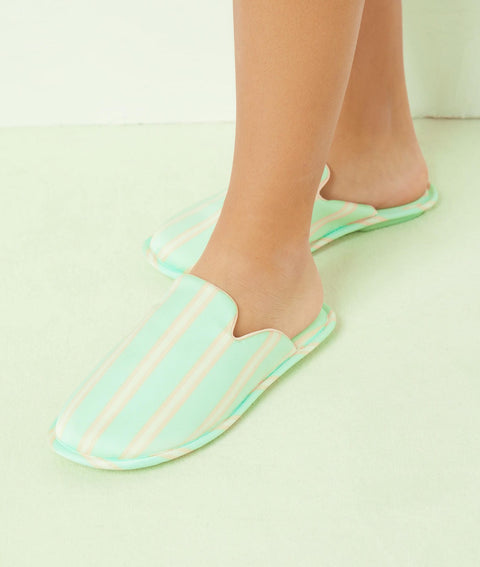 Etam thayna - mules in green print