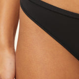 Etam coton 360 - slip high leg in black