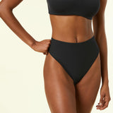 Etam perfect coton - tanga midi in black