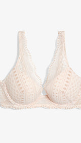 Etam idole n6 triangle bra in powder pink