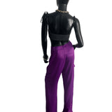 Primark silk cargo trousers in purple