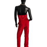 Primark velvet trousers in red