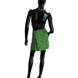 Primark checked skirt in black and green