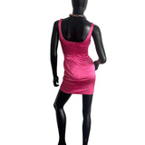 Primark corset dress in hot pink