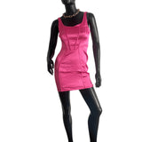 Primark corset dress in hot pink