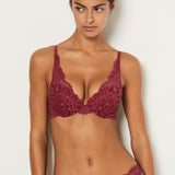 Etam legende n3 triangle bra in burgundy