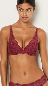 Etam legende n3 triangle bra in burgundy