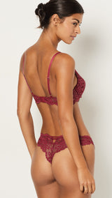 Etam legende n3 triangle bra in burgundy
