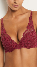 Etam legende n3 triangle bra in burgundy