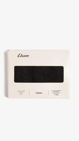 Etam john 3 tangas in black