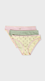 Etam johnnie 3 slips in pale yellow