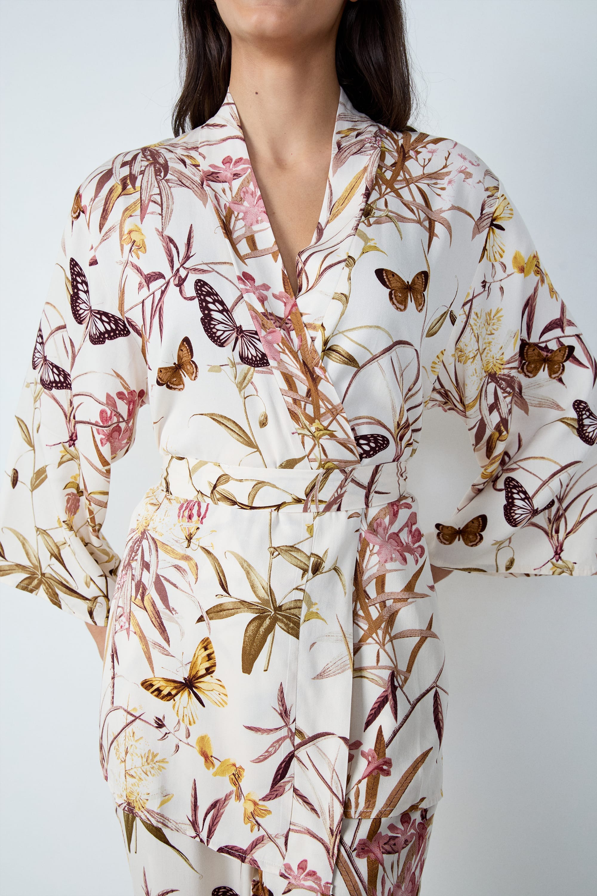 Etam paco deshabille in pink print