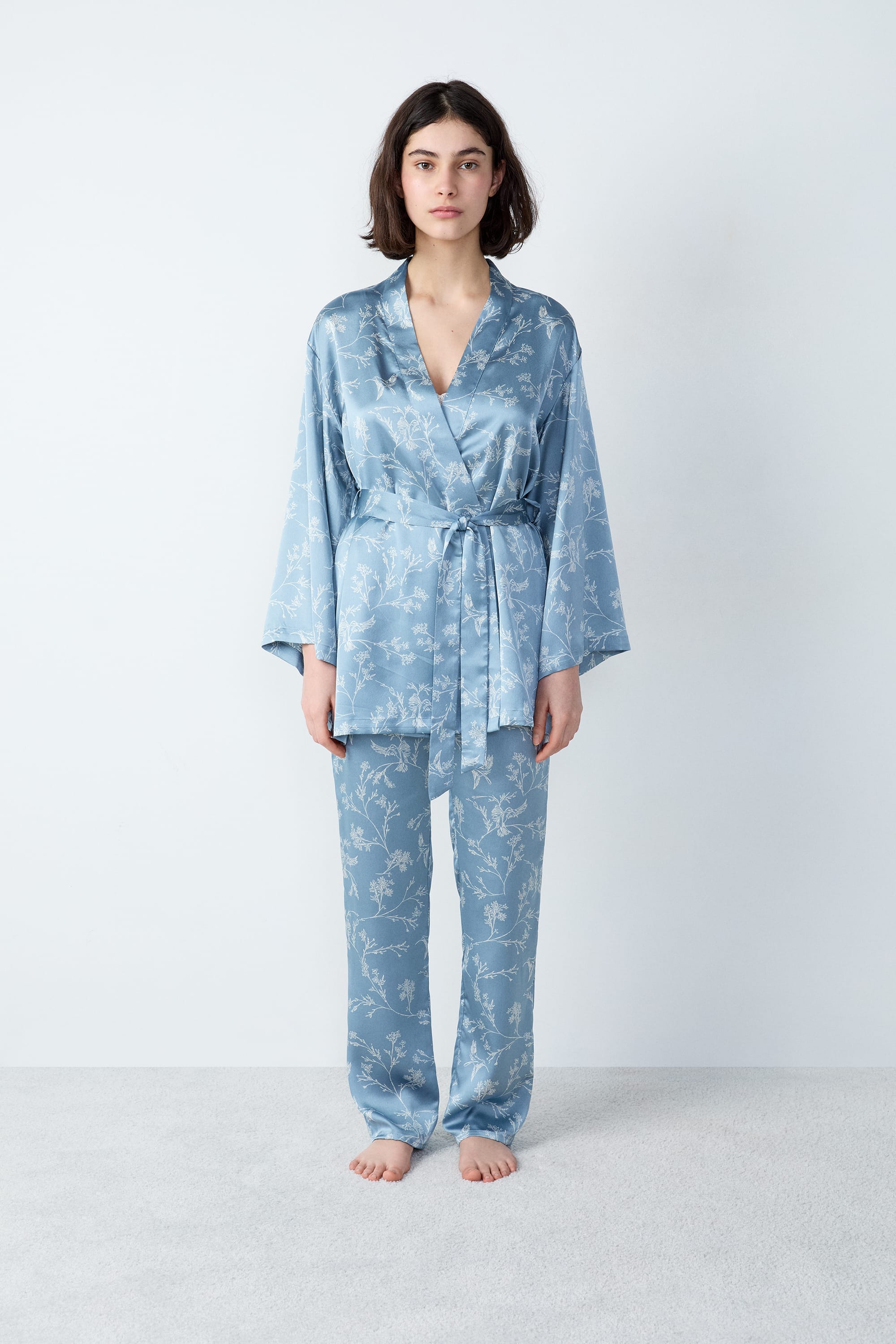 Etam reese pyjama 3 pieces spe in green print