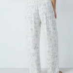 Etam reese pantalon in blue/green print