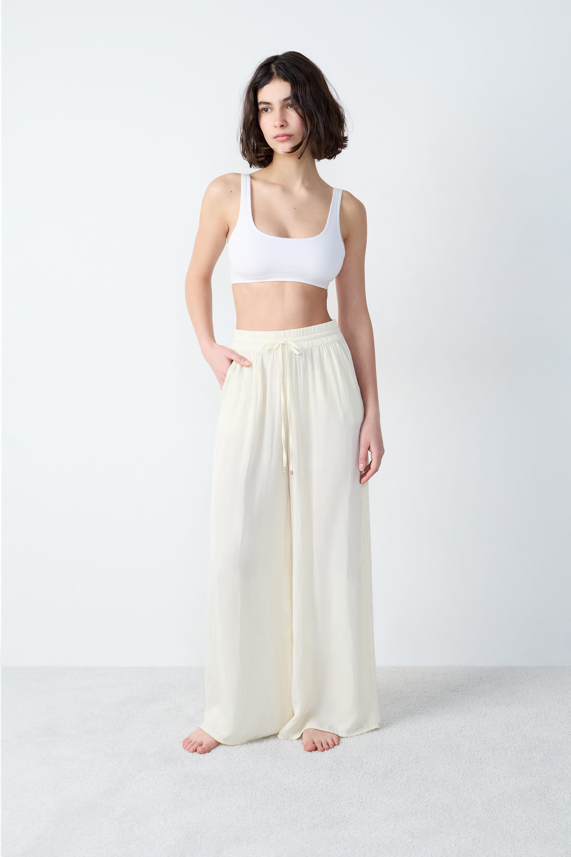 Etam cheeta pantalon 0425 in pale yellow