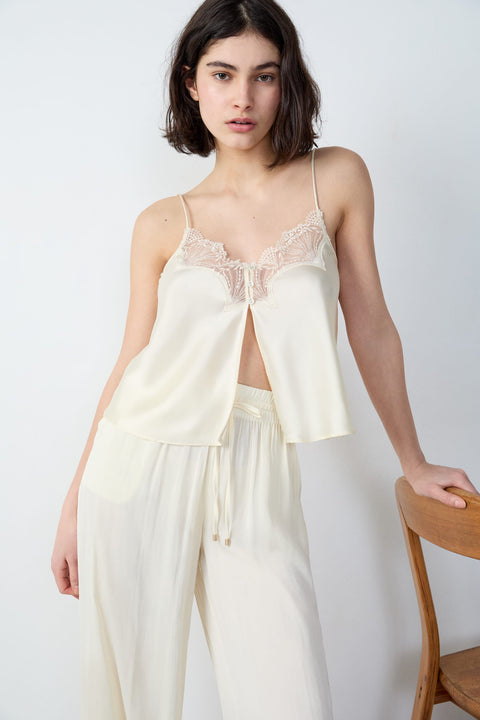 Etam eventail caraco in pale yellow