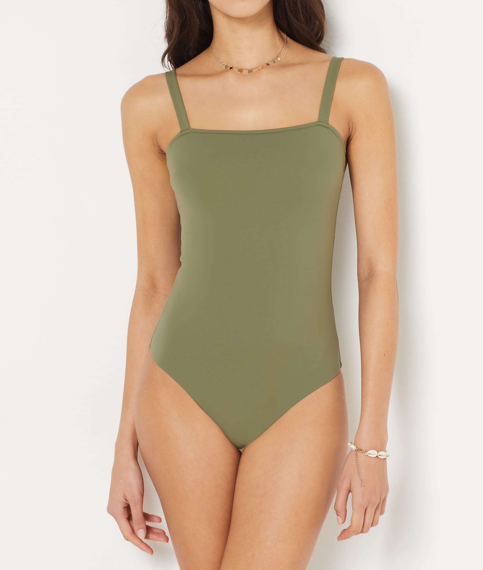 Etam sculpt 1 piece sa 2 in olive khaki