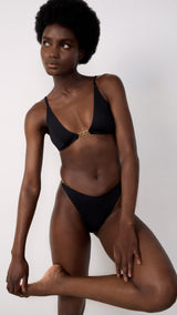 Etam maillon bresilien high leg in black