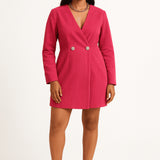 Primark corduroy dress in hot pink