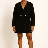 Primark corduroy dress in black