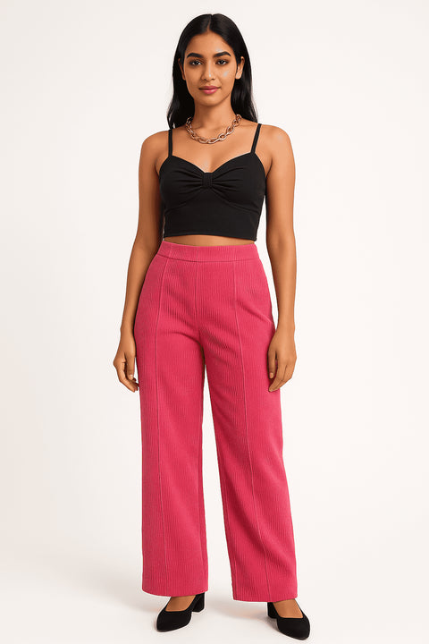 Primark corduroy panel trouser trousers in pink